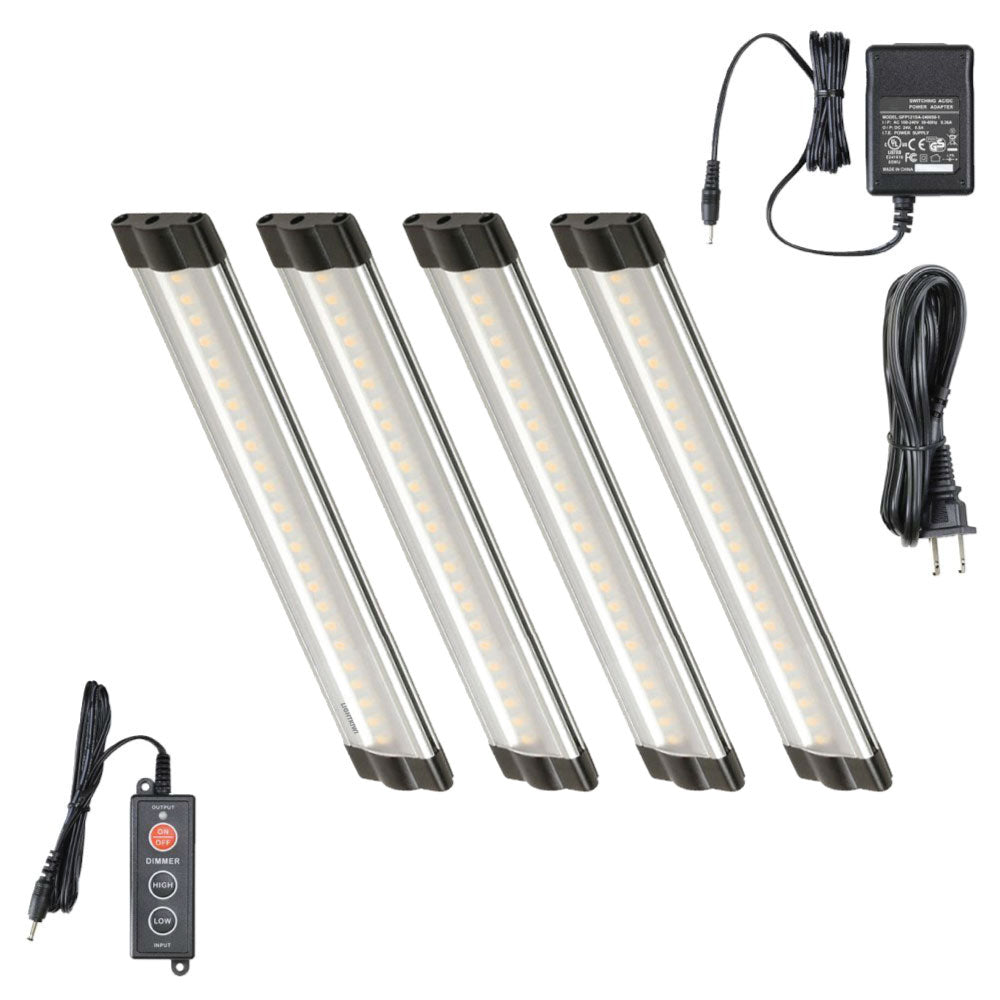 6 Inch Warm White Modular LED Under Cabinet Lighting - Standard Kit (4 Panels) | Lightkiwi