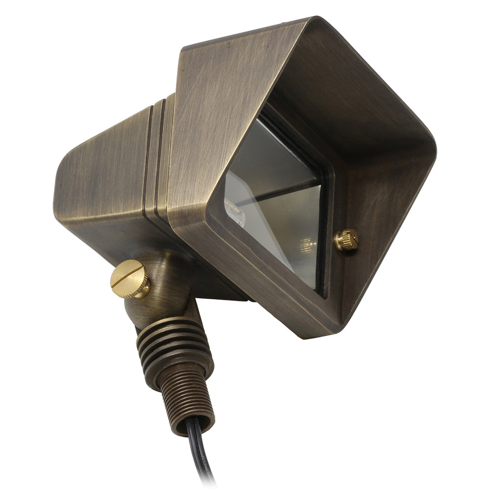 Lightkiwi H9917 Splendid Flood Light & Wall Wash for Landscape Lighting, Brass (Light Bulb Not Included)