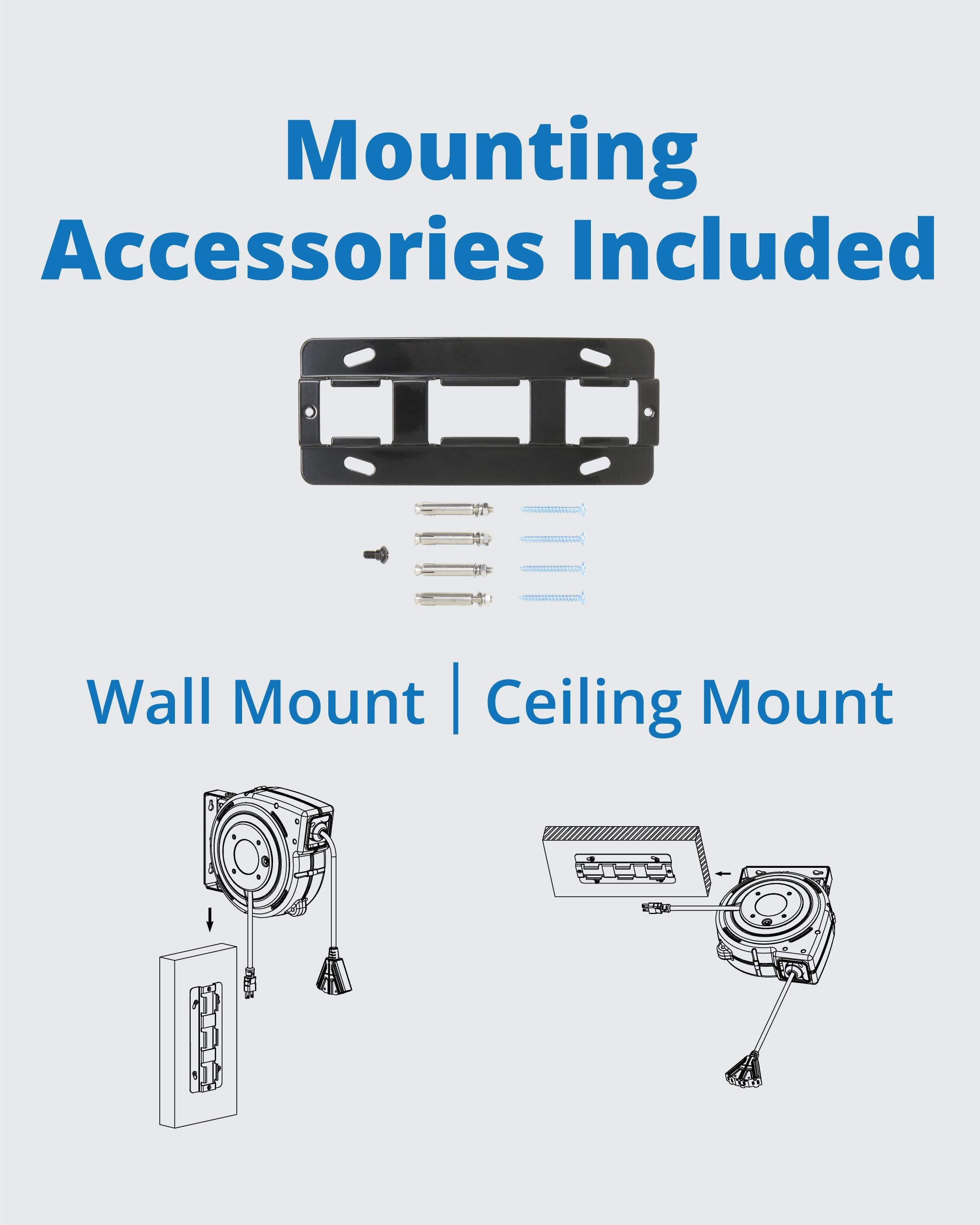 retractable extension cord reel 50ft - 7