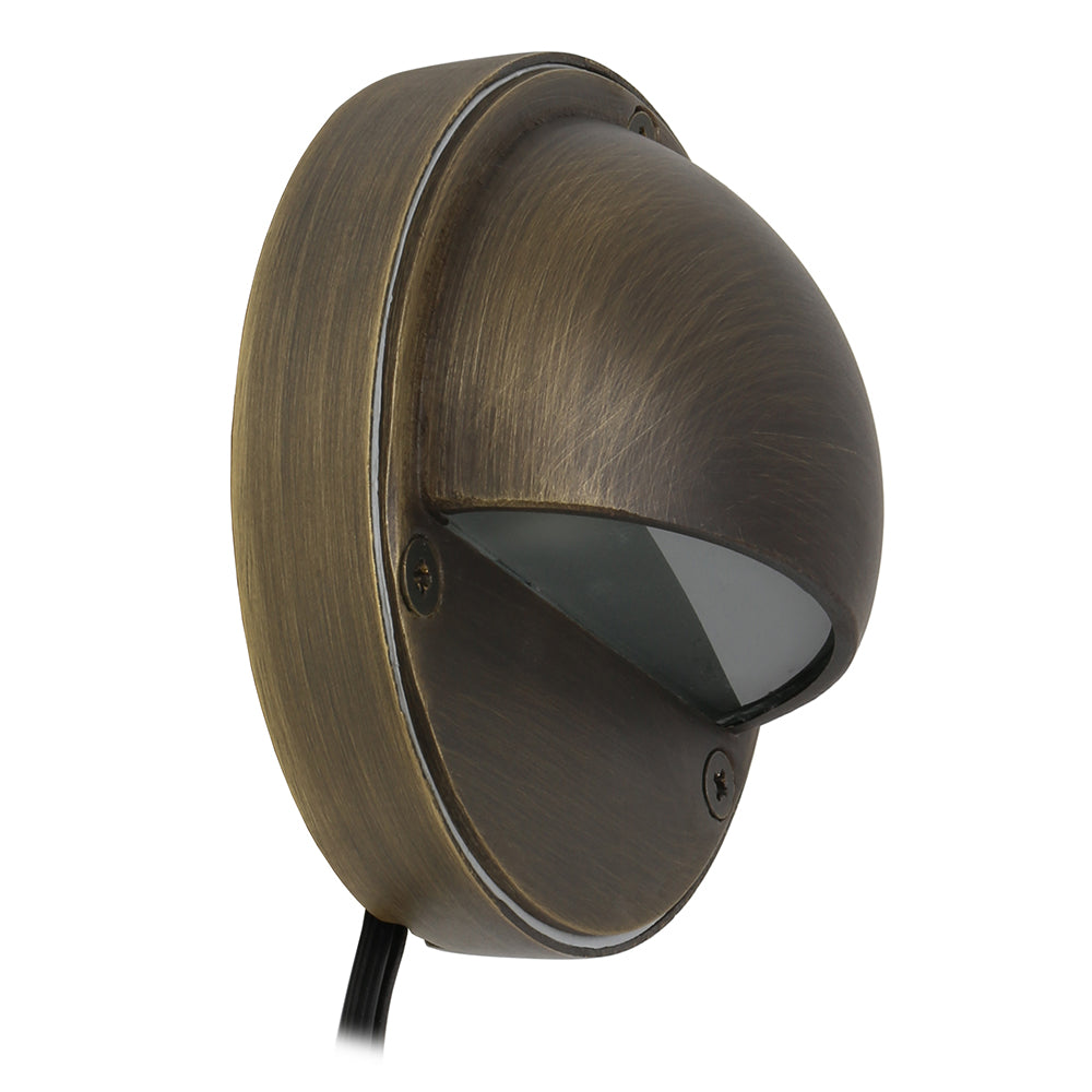 Half Moon Deck Light for Low Voltage Landscape Lighting [Brass]