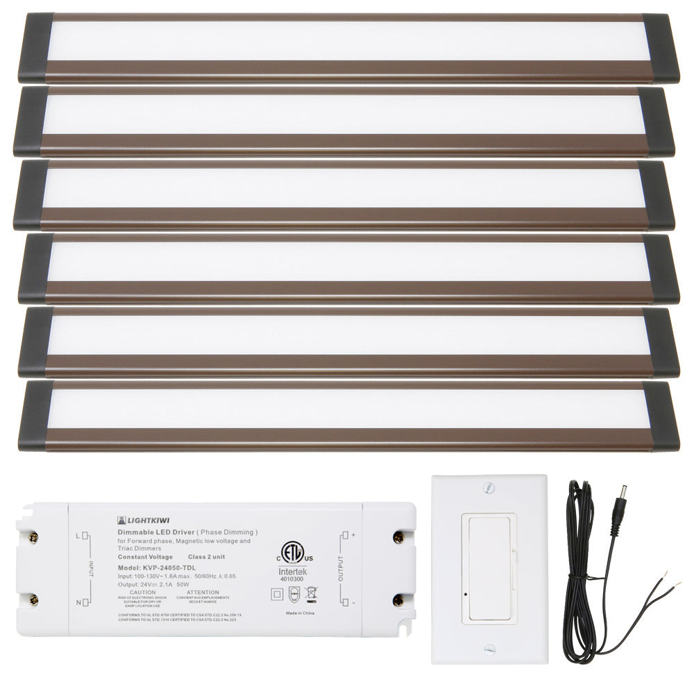 Dunn 12 Inch Warm White Modular LED Under Cabinet Lighting - Hardwire
