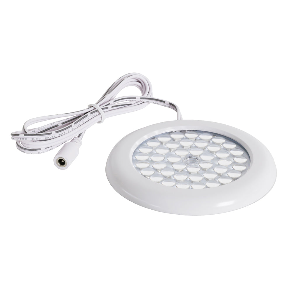 3.5 inch Cool White LED Puck Lights - Standard Kit (4 Pack) (White)