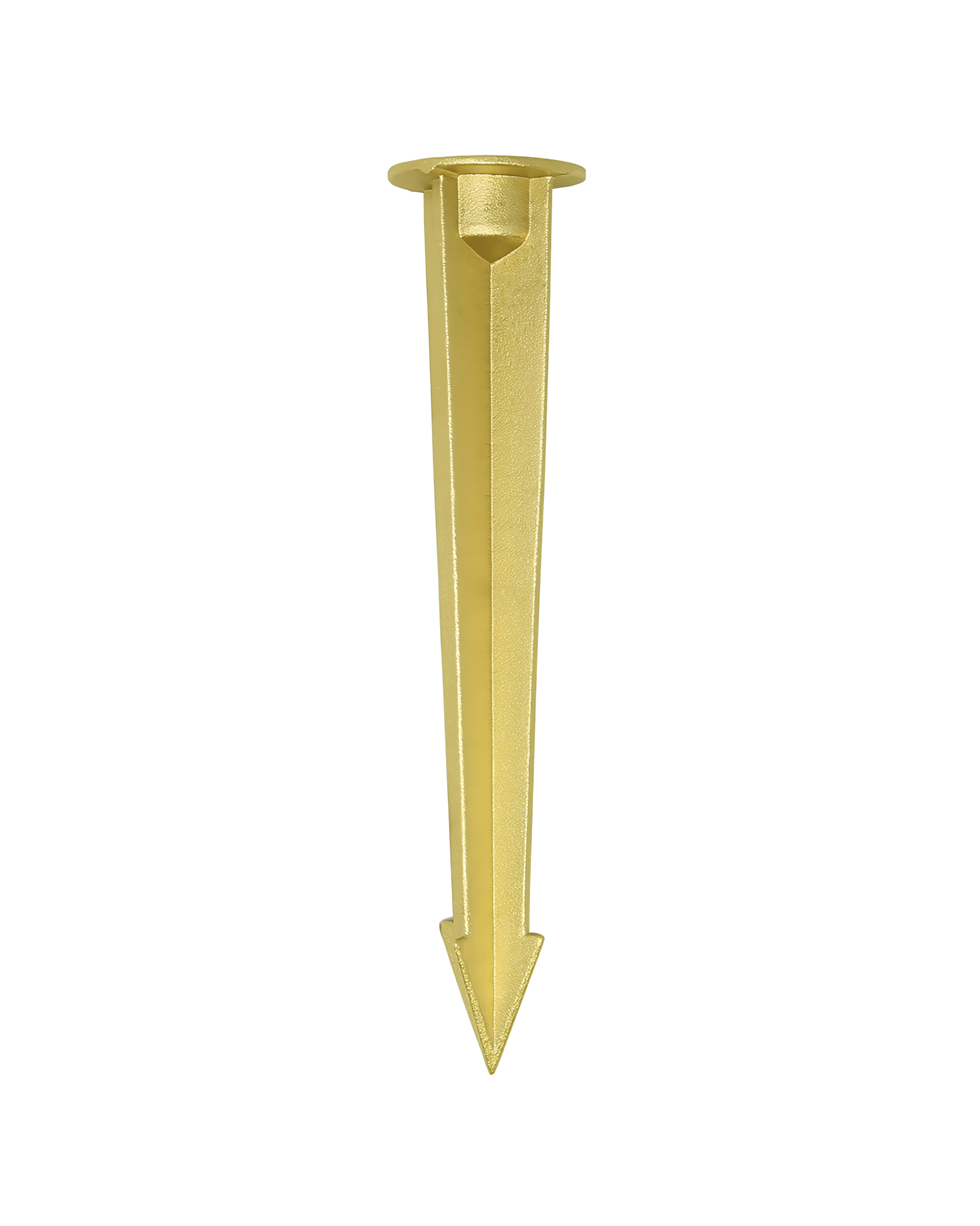8-Inch Solid Brass Ground Stake, 1/2-14 NPSM Thread (1 Pack) | Lightkiwi