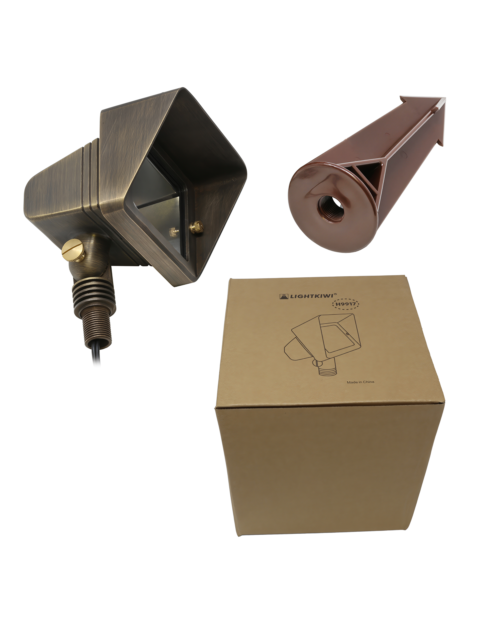 Splendid Flood Light & Wall Wash for Low Voltage Landscape Lighting [Brass]
