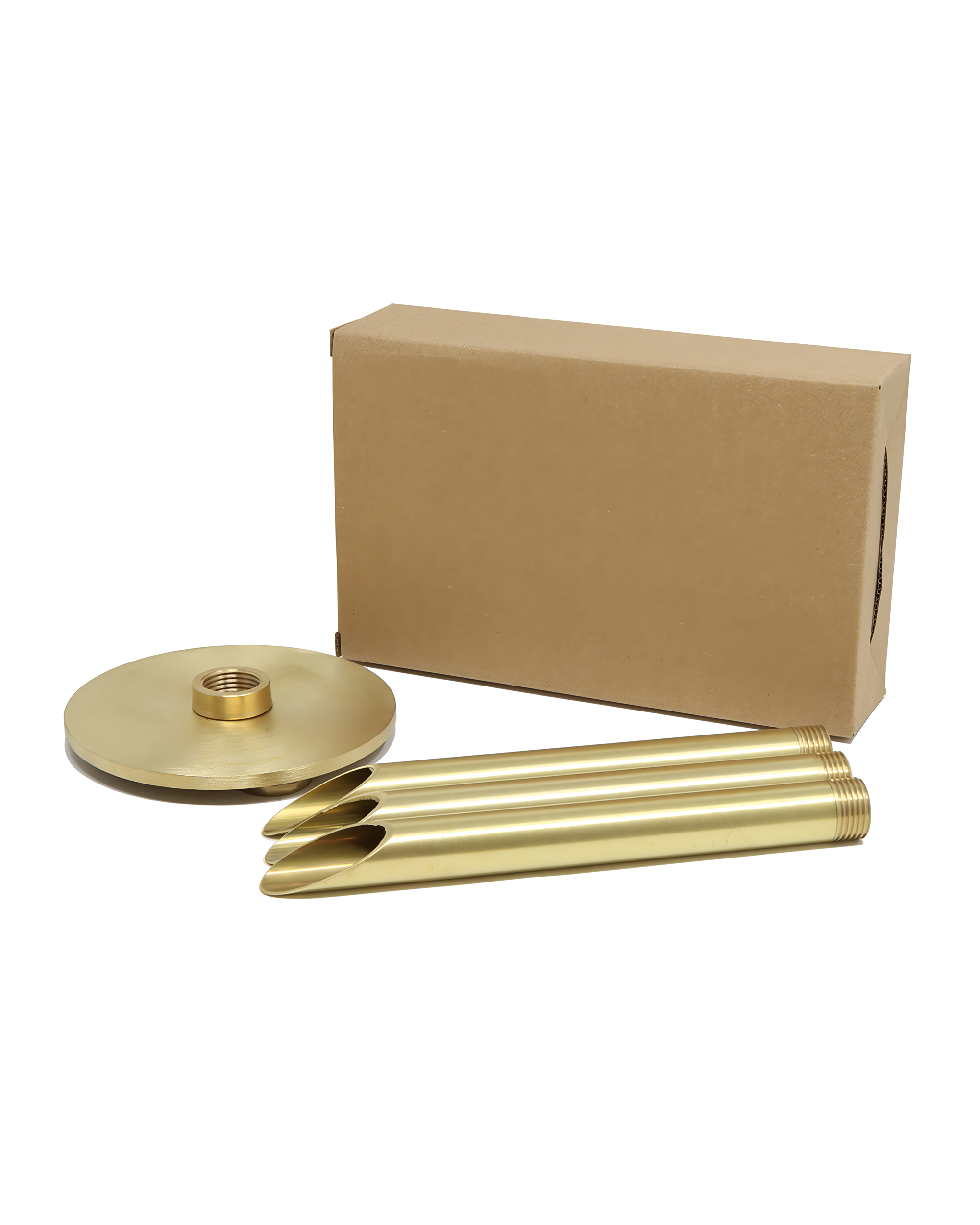 8-Inch Solid Brass Tripod Ground Stake, 1/2-14 NPSM Thread (1 Pack) | Lightkiwi
