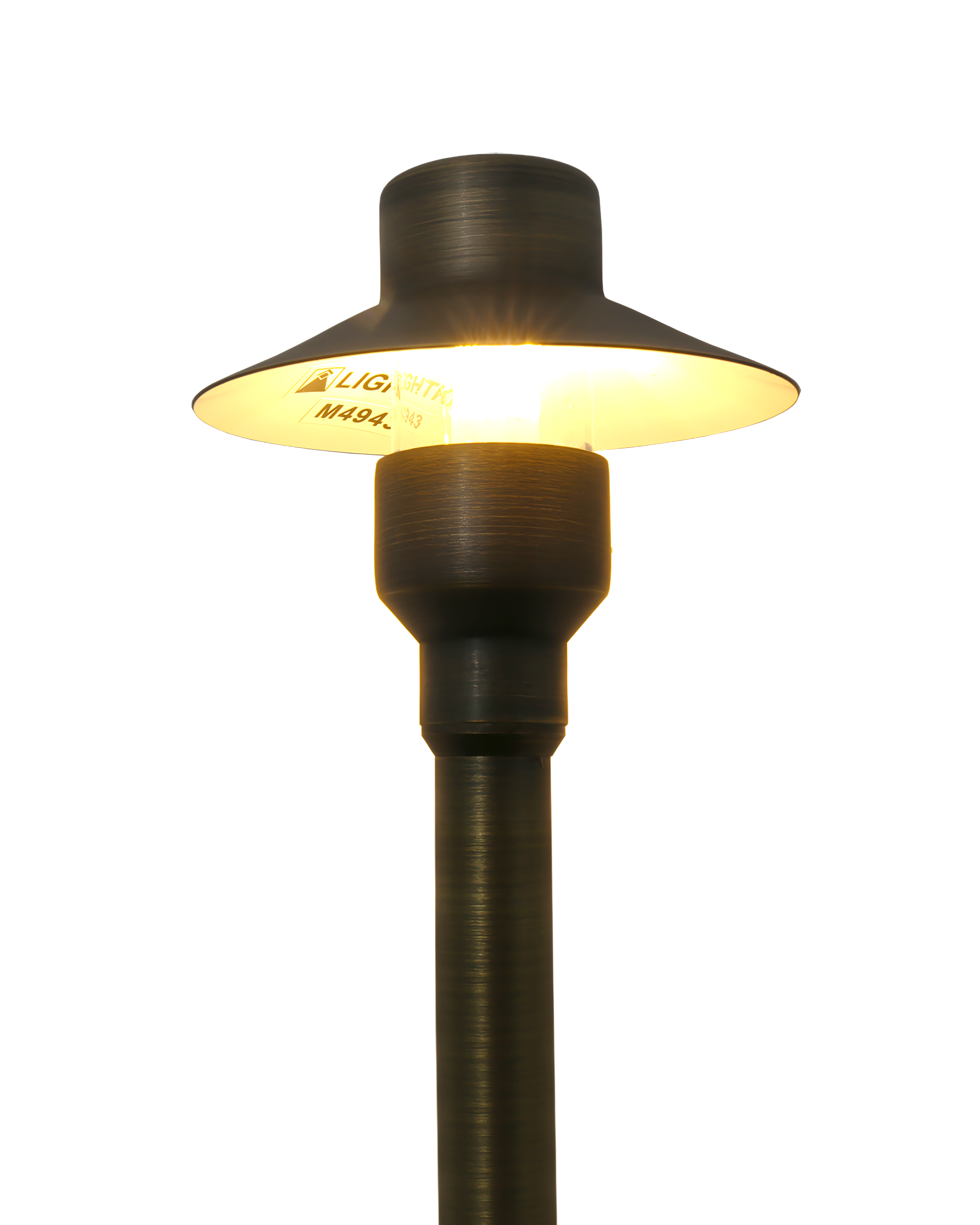Top Hat Path & Area Light for Low Voltage Landscape Lighting [Brass]