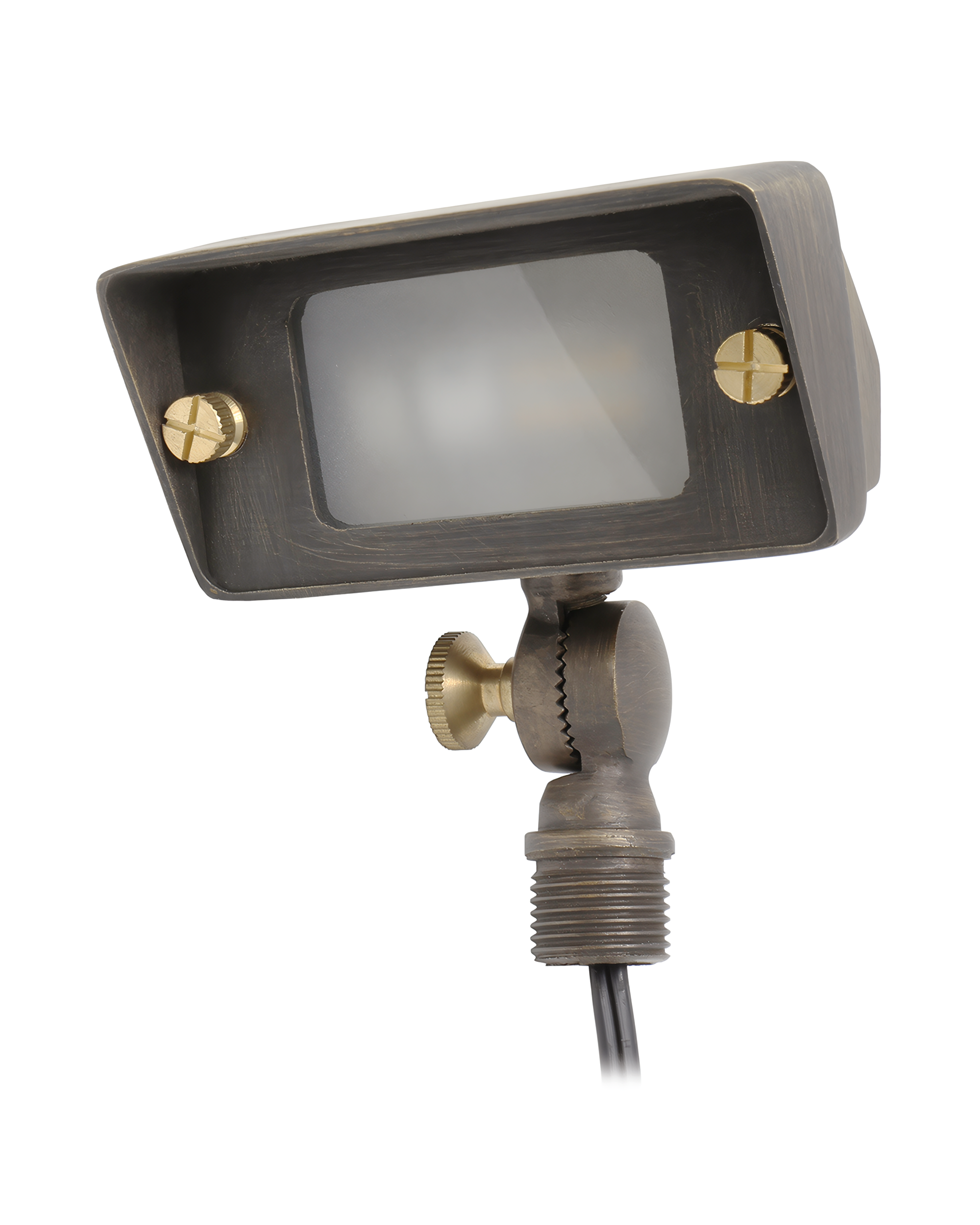 Super Efficiency Flood Light & Wall Wash for Low Voltage Landscape Lighting [Brass]