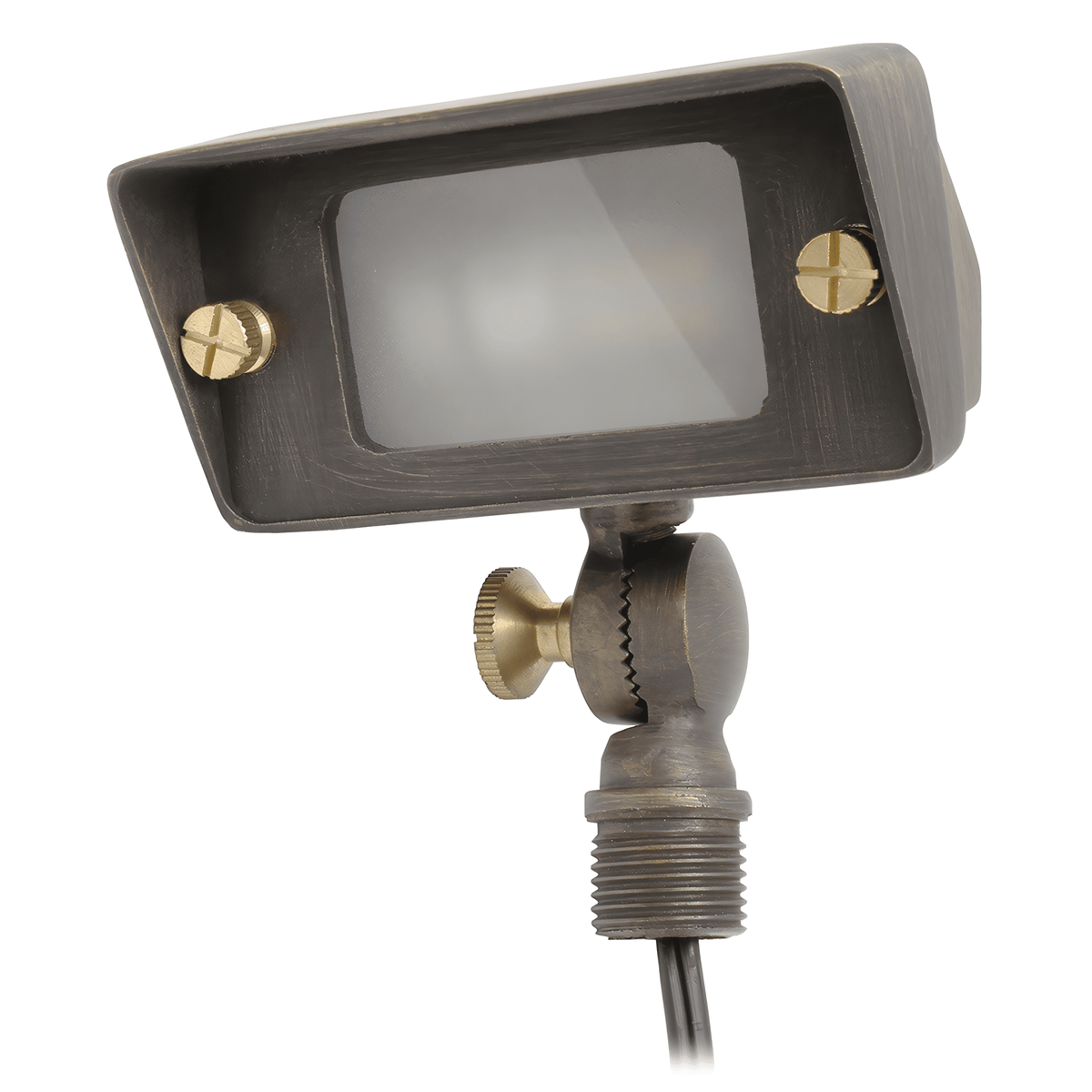 Super Efficiency Flood Light \u0026 Wall Wash for Low Voltage Landscape Lighting [Brass] with 3.5W G4 LED Light Bulb, image size:1200x1200