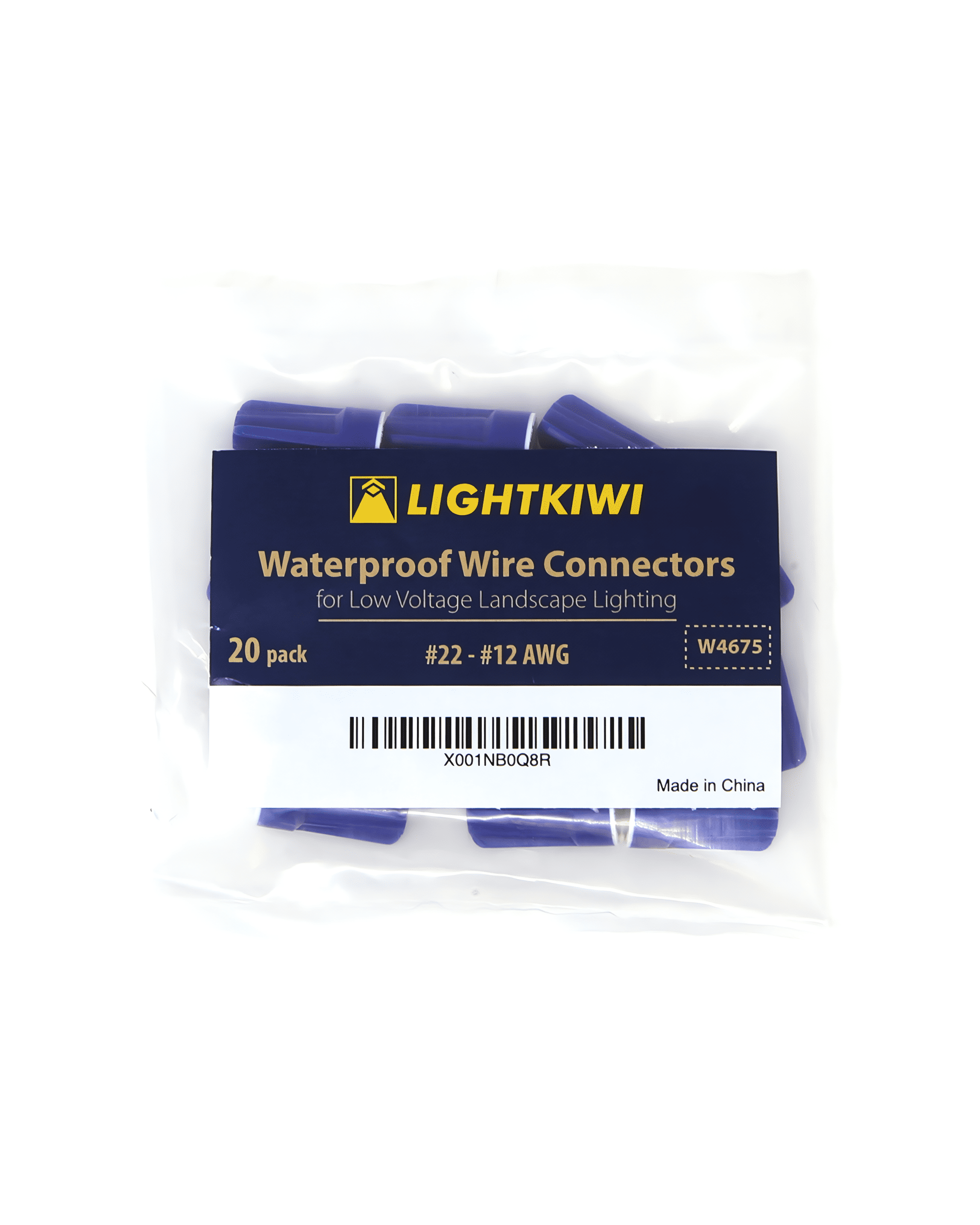Waterproof Wire Connector (#22 - #12 AWG) for Low Voltage Landscape Lighting - 20 Pack