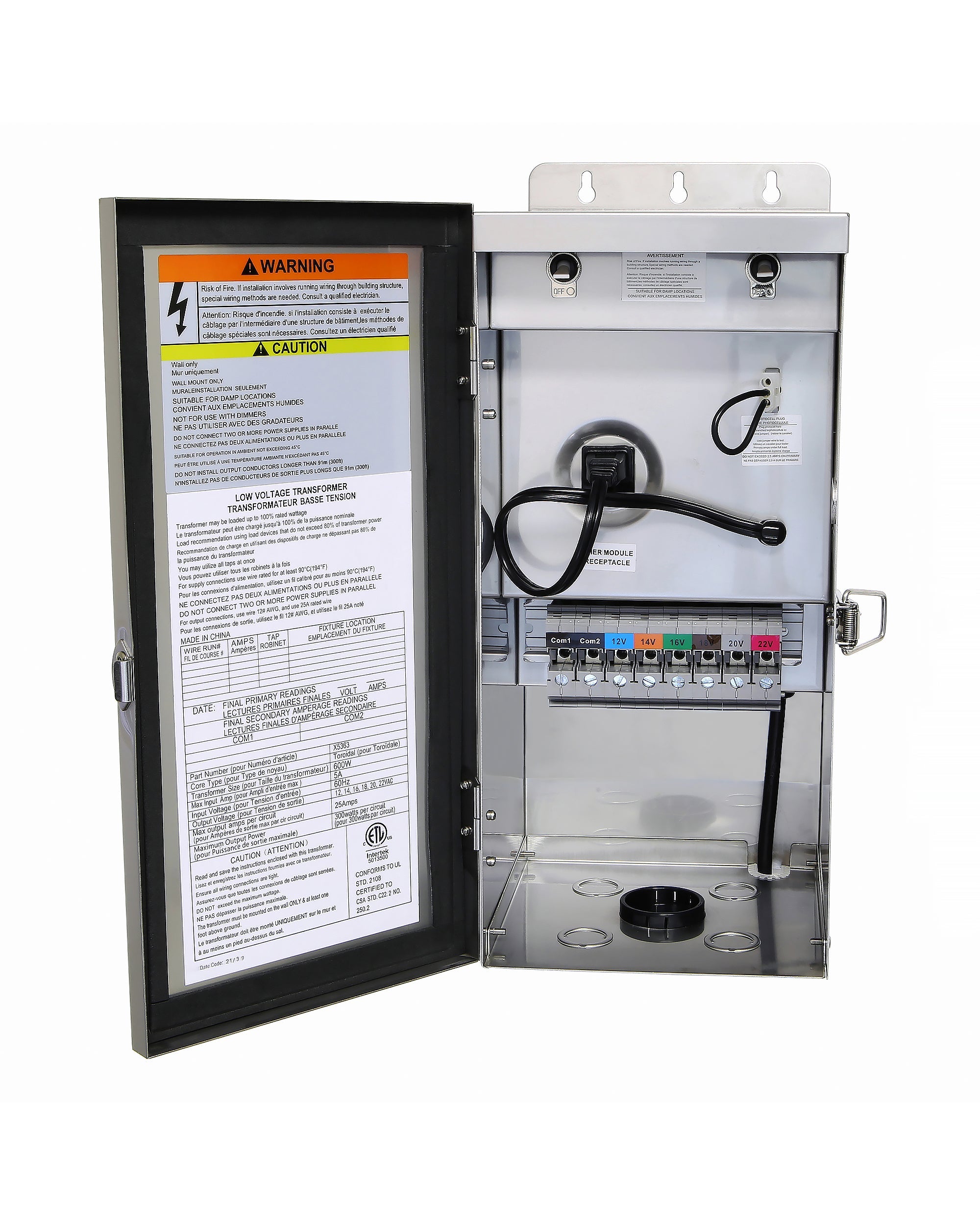 600w low voltage landscape transformer - 0