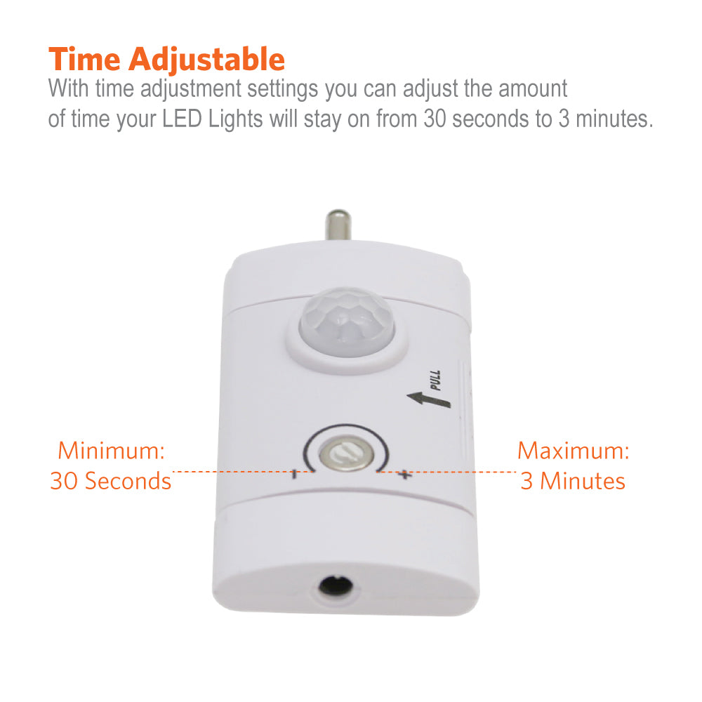 Time Adjustable Motion Sensor (PIR) for Lilium Modular LED Under Cabinet Lighting (White)