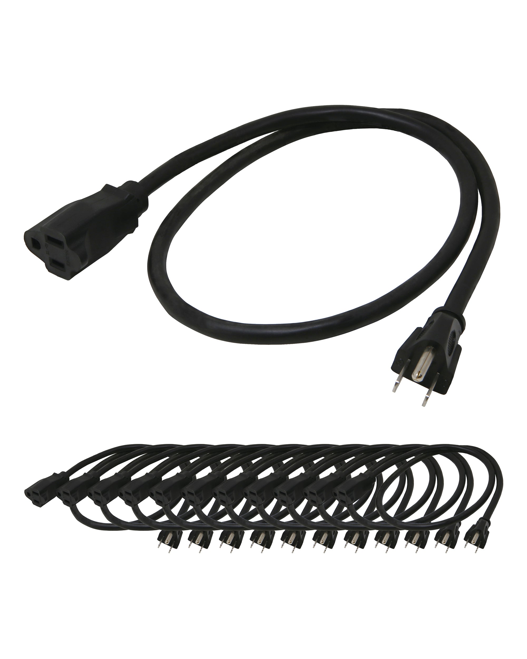16awg power extension cord 3ft - 0