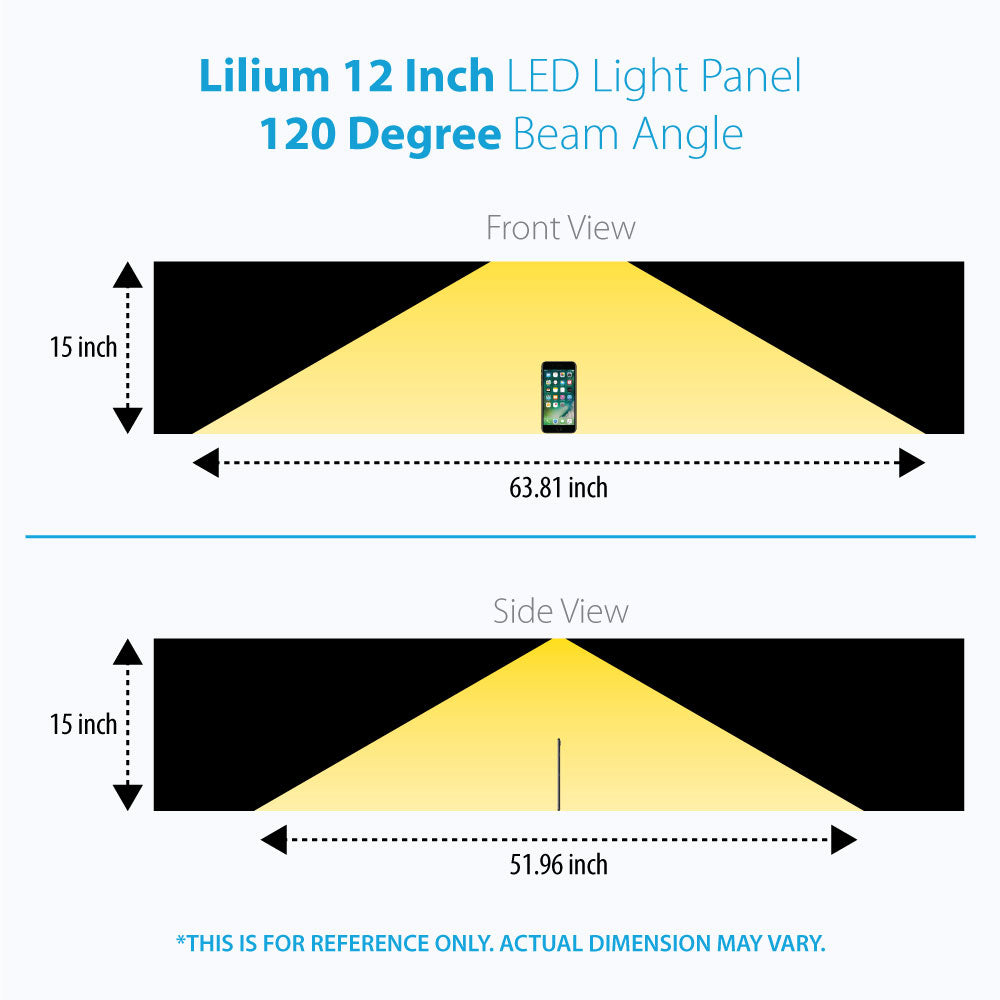 Lilium 12 Inch Cool White Modular LED Under Cabinet Lighting - Premium Kit (3 Panel)