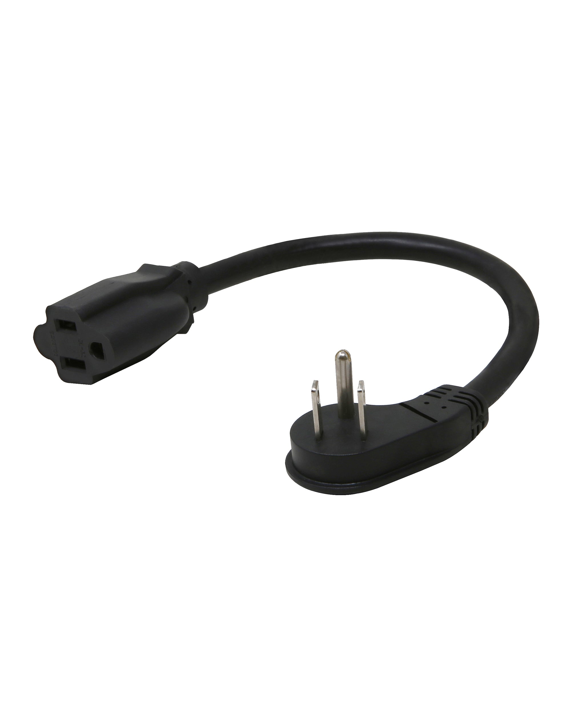 16AWG Flat Plug Power Extension Cord 1ft | Lightkiwi
