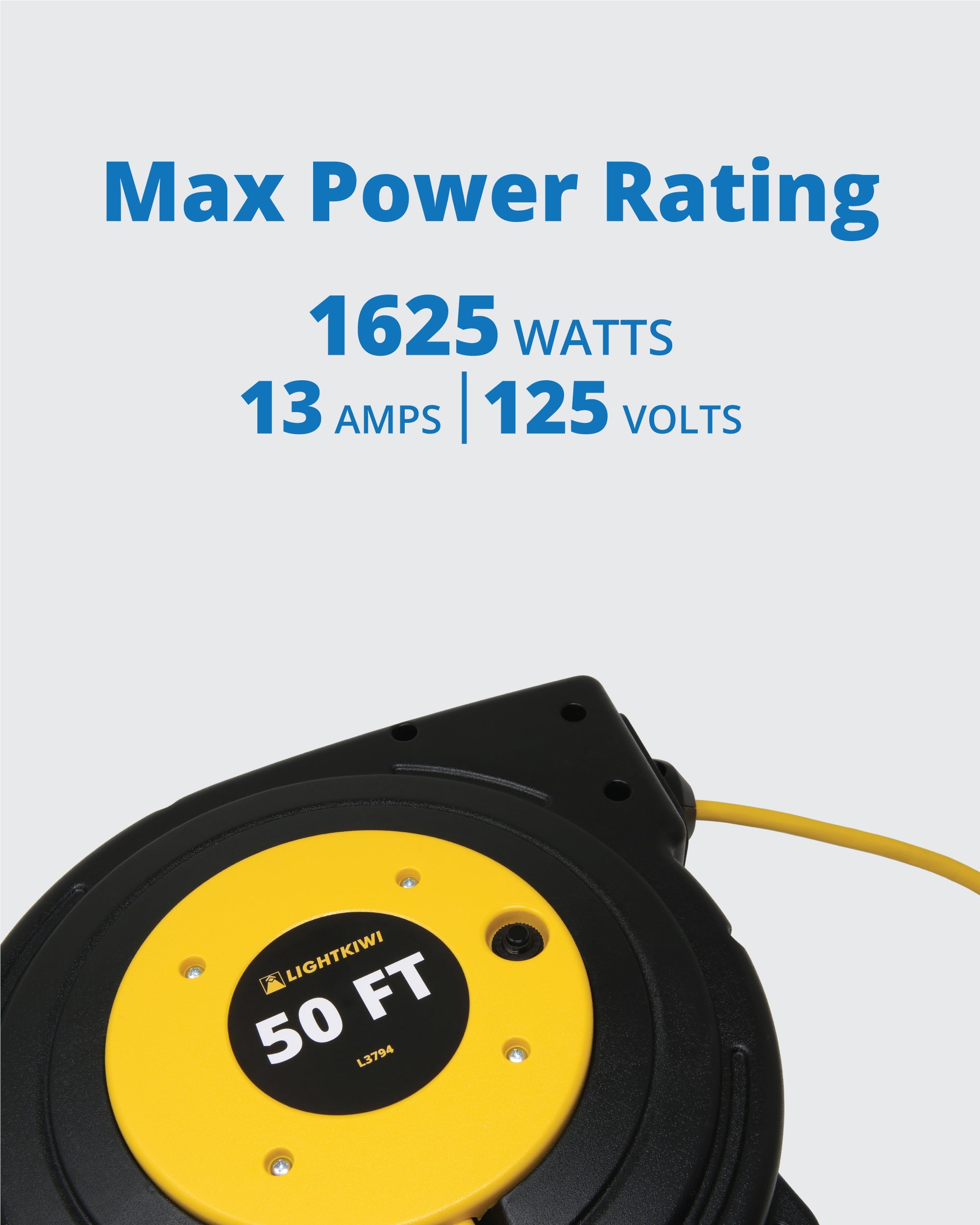 retractable extension cord reel 50ft - 3