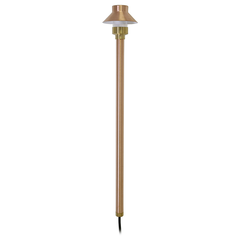 Top Hat Path & Area Light for Low Voltage Landscape Lighting [Copper]