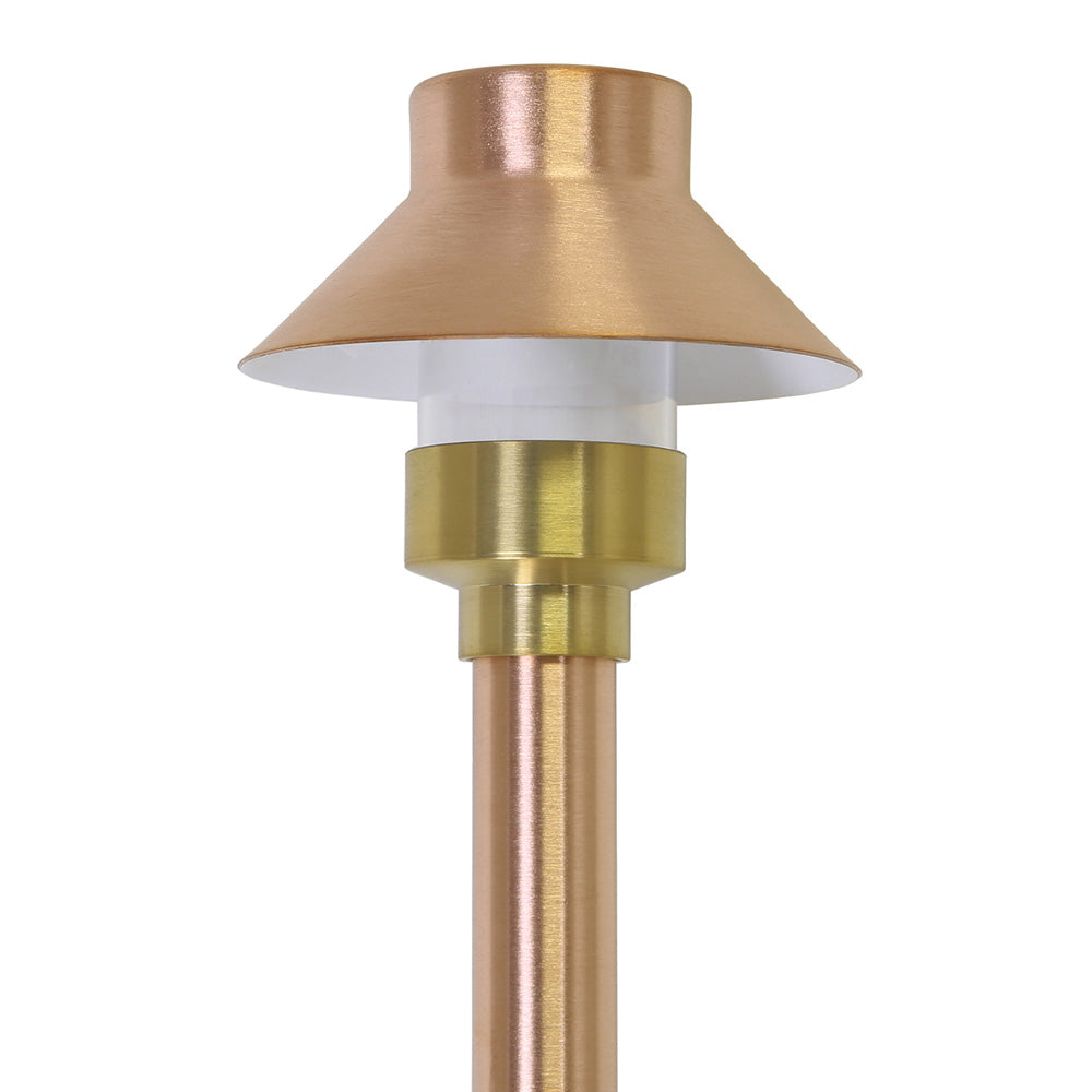 Top Hat Path & Area Light for Low Voltage Landscape Lighting [Copper]