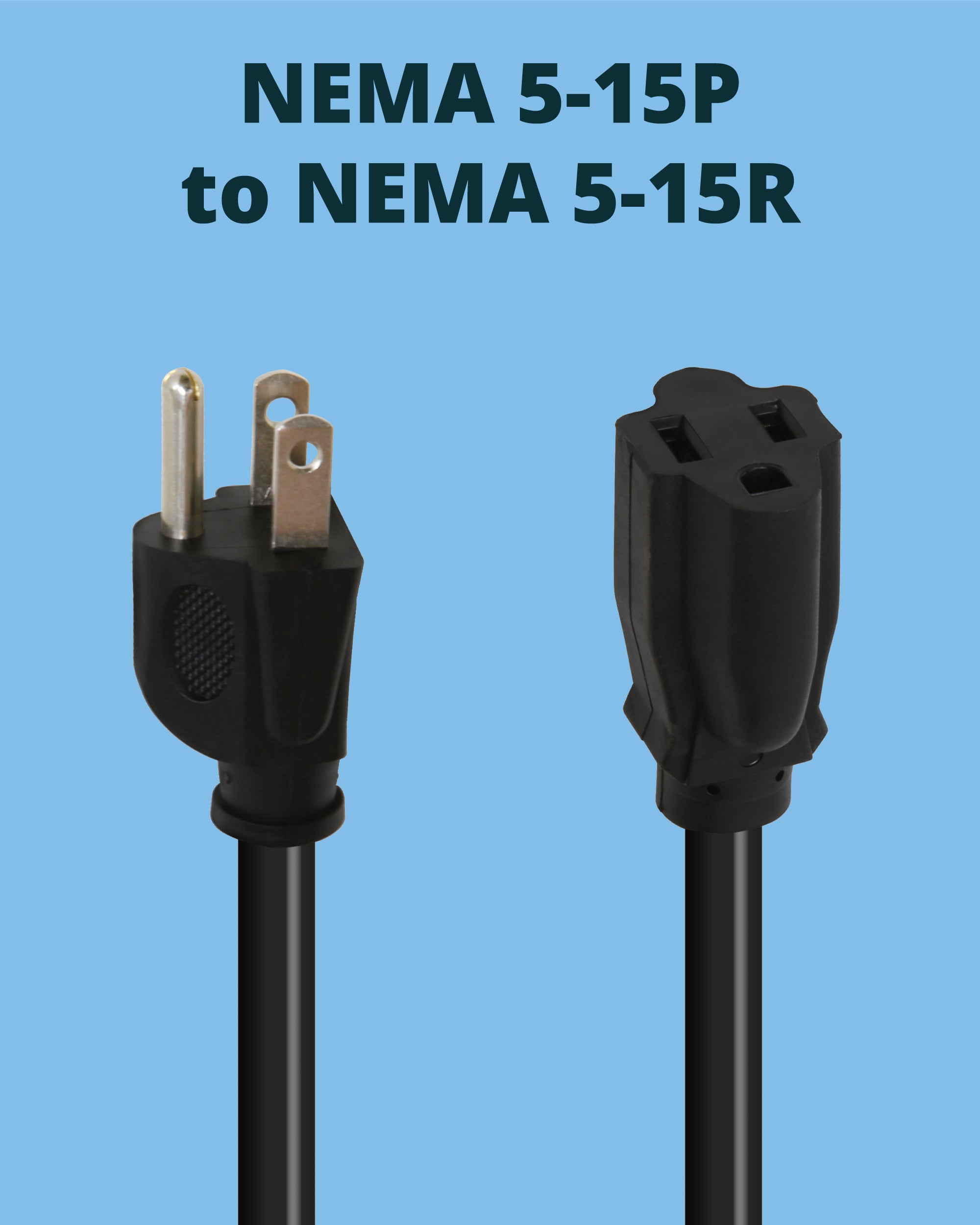 14AWG Power Extension Cord 3ft, 12-Pack | Lightkiwi