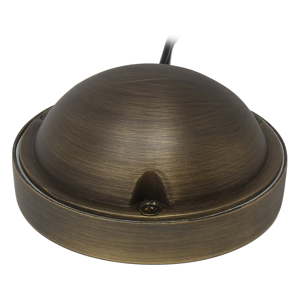 Half Moon Deck Light for Low Voltage Landscape Lighting [Brass]