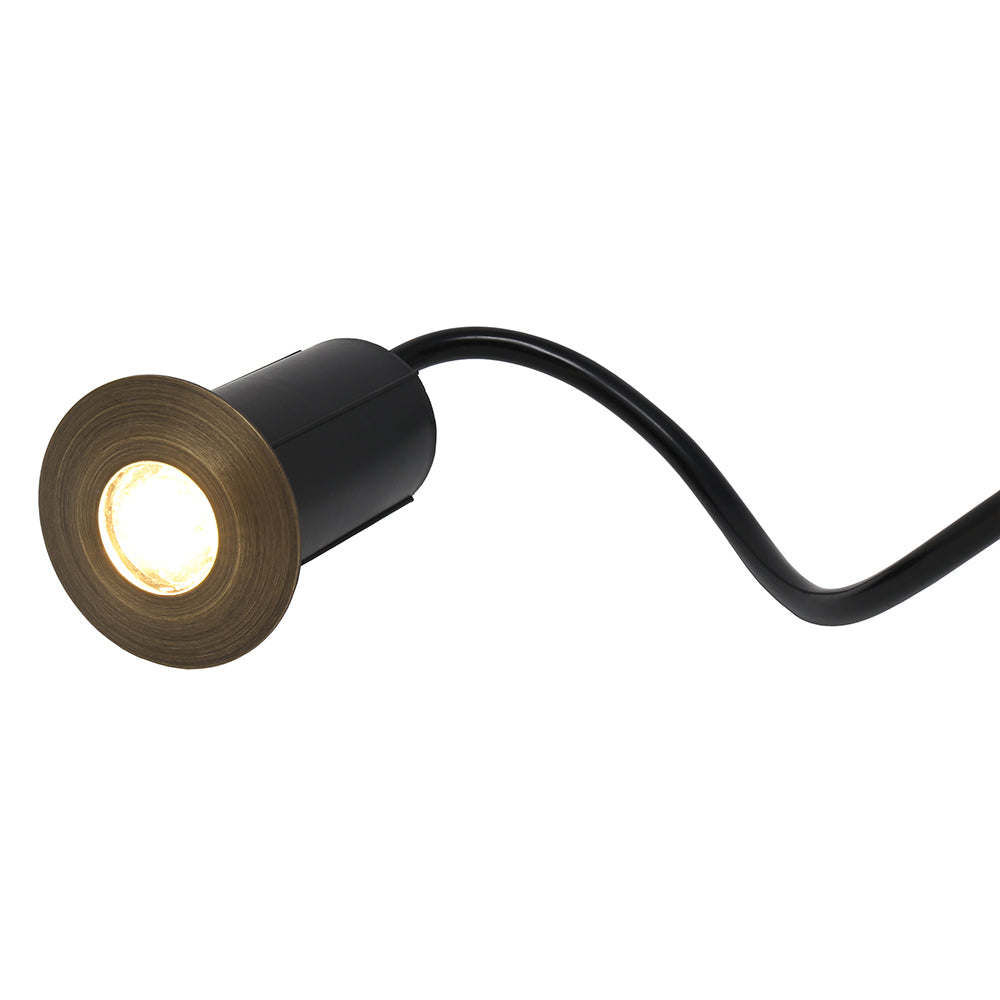 Integrated LED In-Ground Well Light for Low Voltage Landscape Lighting [Brass]