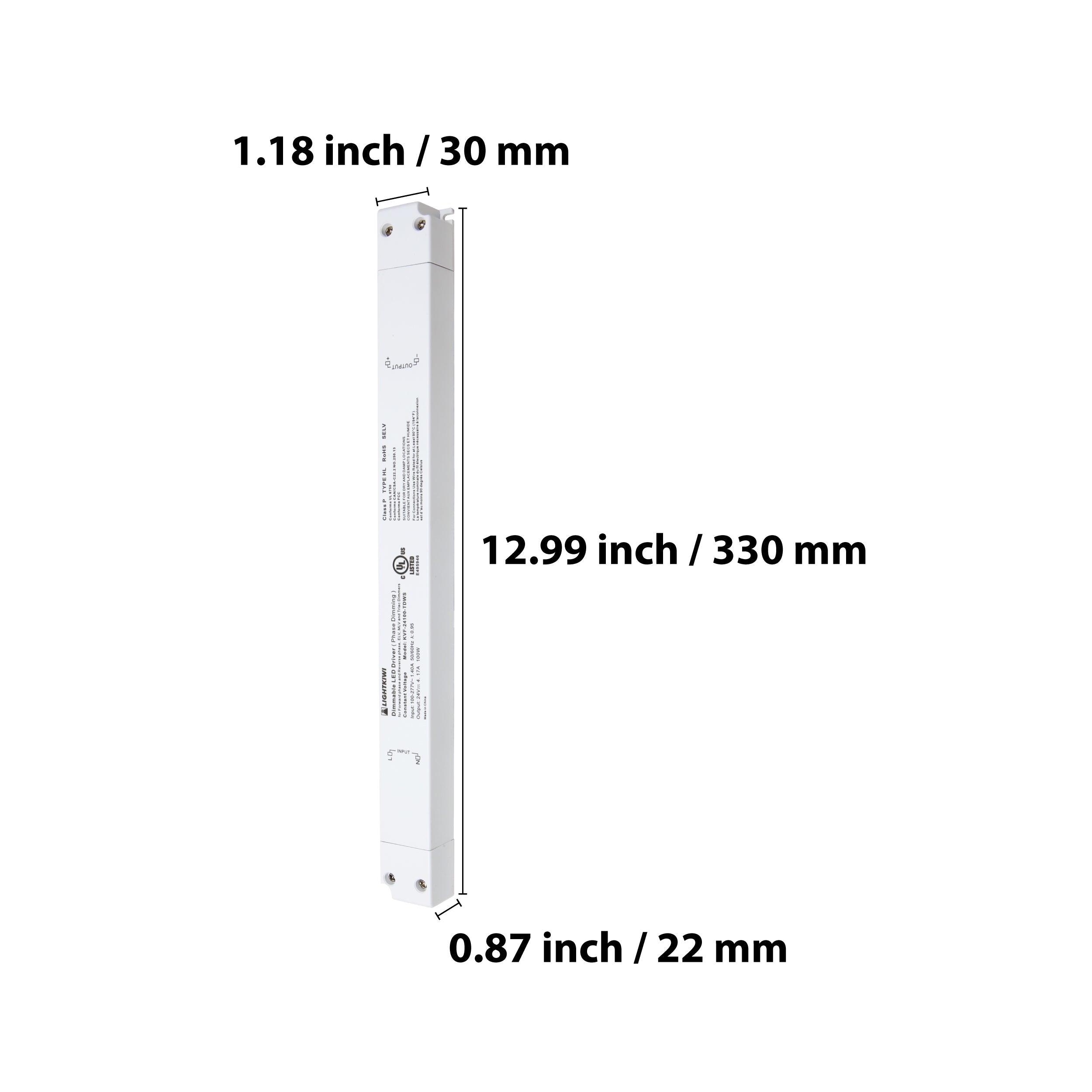 100 Watt Dimmable Transformer (24VDC) for LED Under Cabinet Lighting