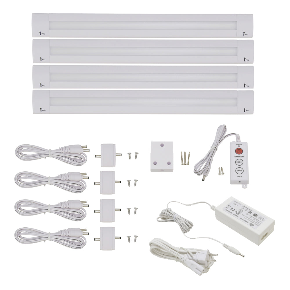 Lilium 12 Inch Cool White Modular LED Under Cabinet Lighting - Standard Kit (4 Panel)