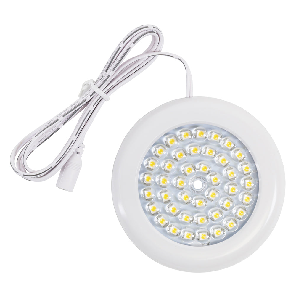 3.5 inch Cool White LED Puck Lights - Standard Kit (4 Pack) (White)